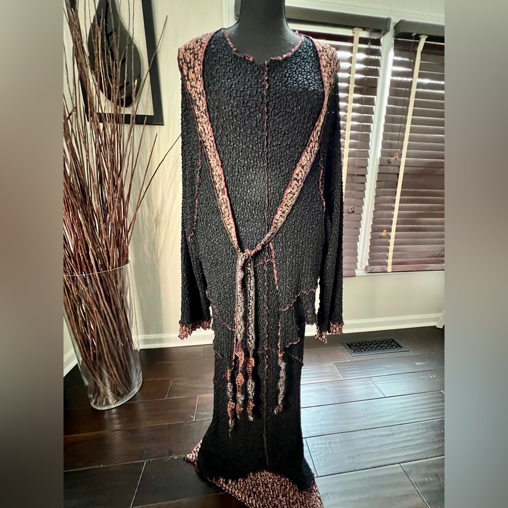 Pop Corn Lace 2 piece Maxi Dress and Jacket